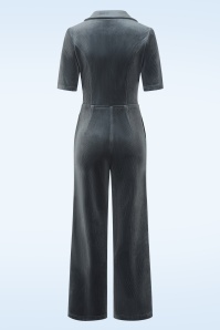 Traffic People - Avenge corduroy jumpsuit in zilverblauw 3