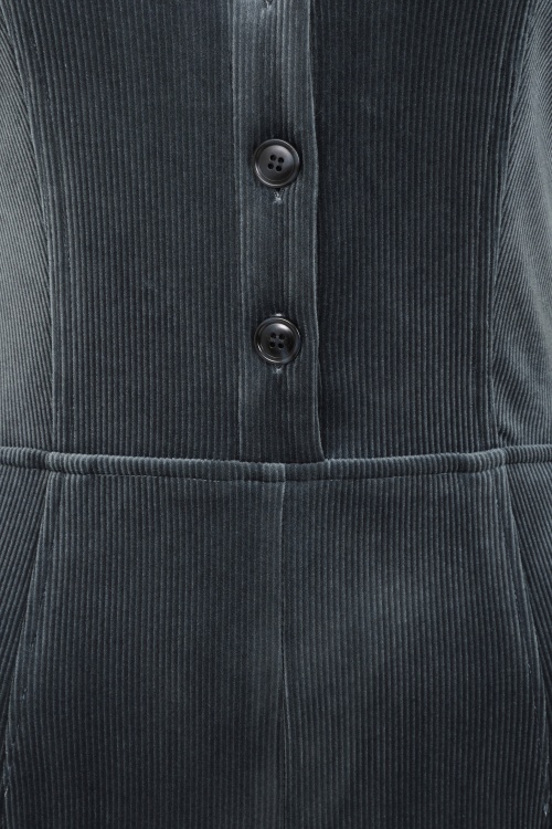 Traffic People - Avenge corduroy jumpsuit in zilverblauw 4