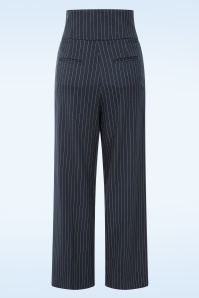 Femkit - Bonny High Waist Pinstripe pantalon in donkerblauw 3