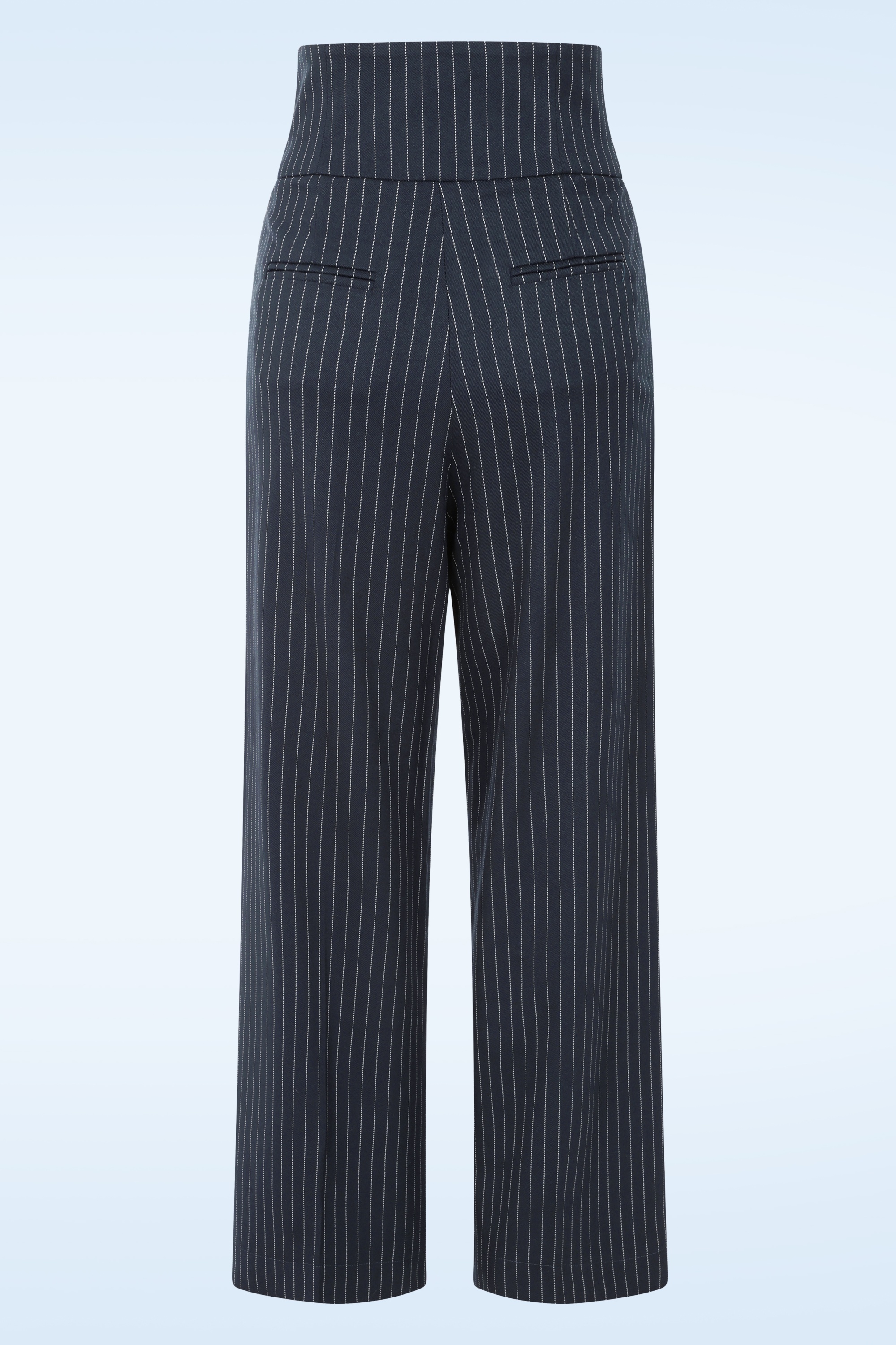 Femkit - Bonny High Waist Pinstripe pantalon in donkerblauw 3