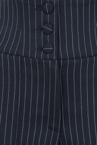 Femkit - Bonny High Waist Pinstripe pantalon in donkerblauw 2