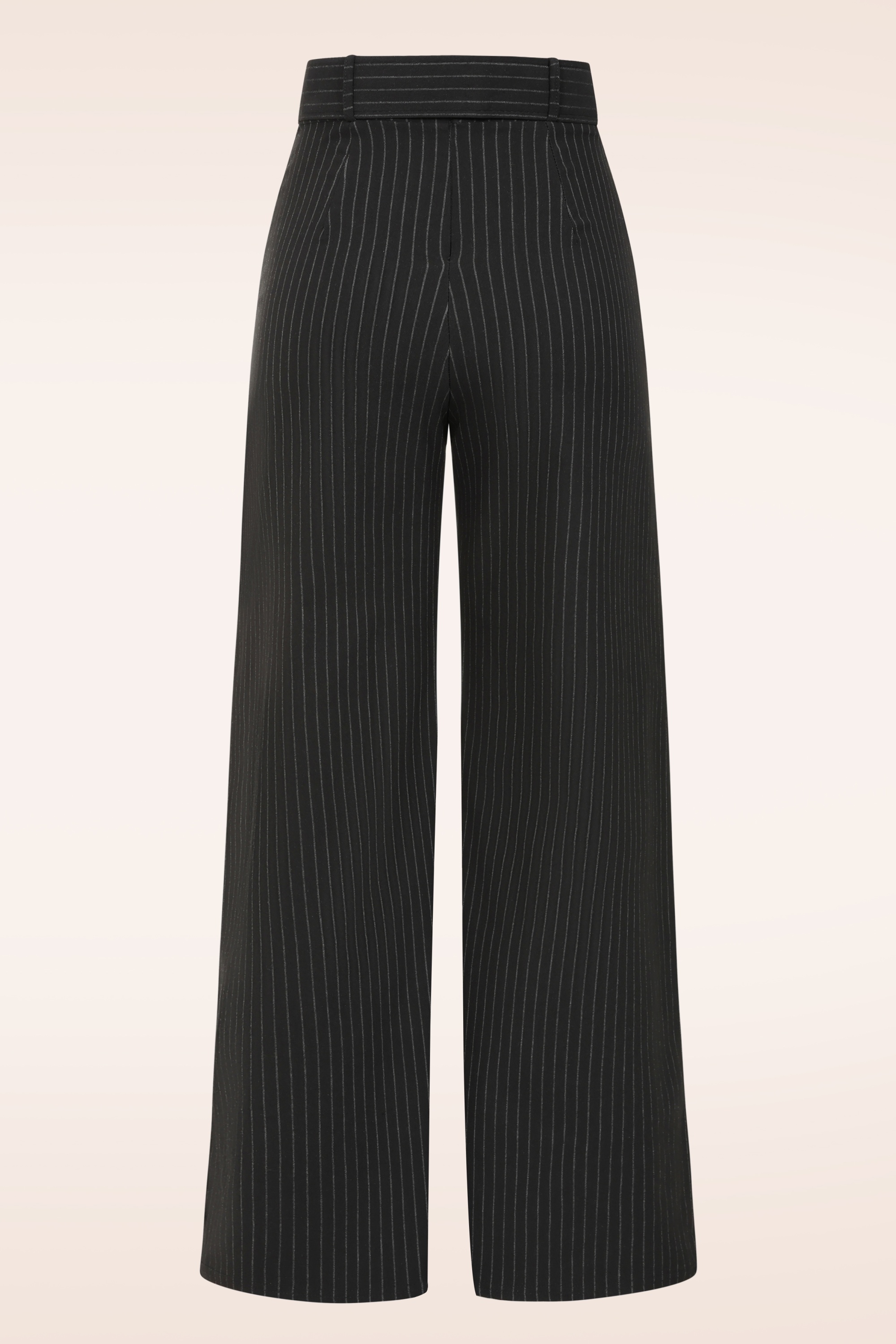 Vintage Chic for Topvintage - Topvintage exclusive ~ Sasha Pinstripe pantalon in zwart 3