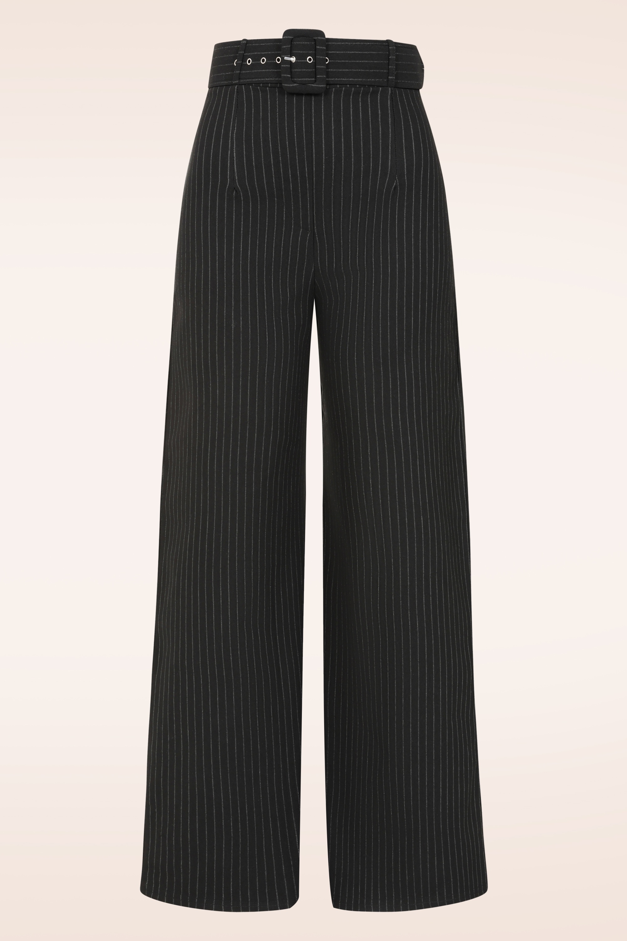 Vintage Chic for Topvintage - Topvintage exclusive ~ Sasha Pinstripe pantalon in zwart
