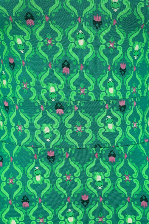Blutsgeschwister - Jersey jurk Froggy Queen in fountain dreams groen 2