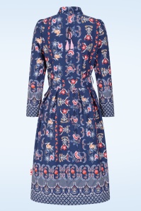 Blutsgeschwister -  Frisian Princess midi jurk in porselein blauw 3