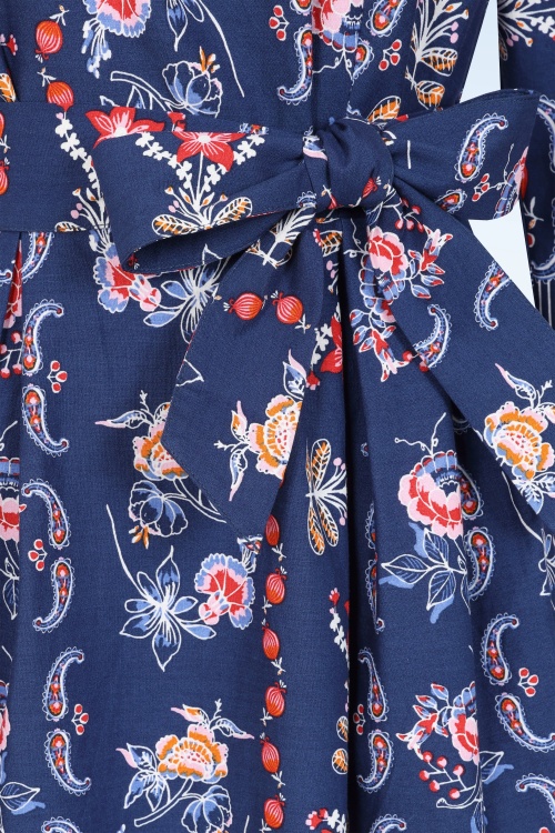 Blutsgeschwister -  Frisian Princess midi jurk in porselein blauw 2