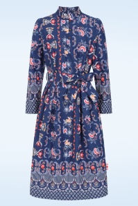 Blutsgeschwister -  Frisian Princess midi jurk in porselein blauw