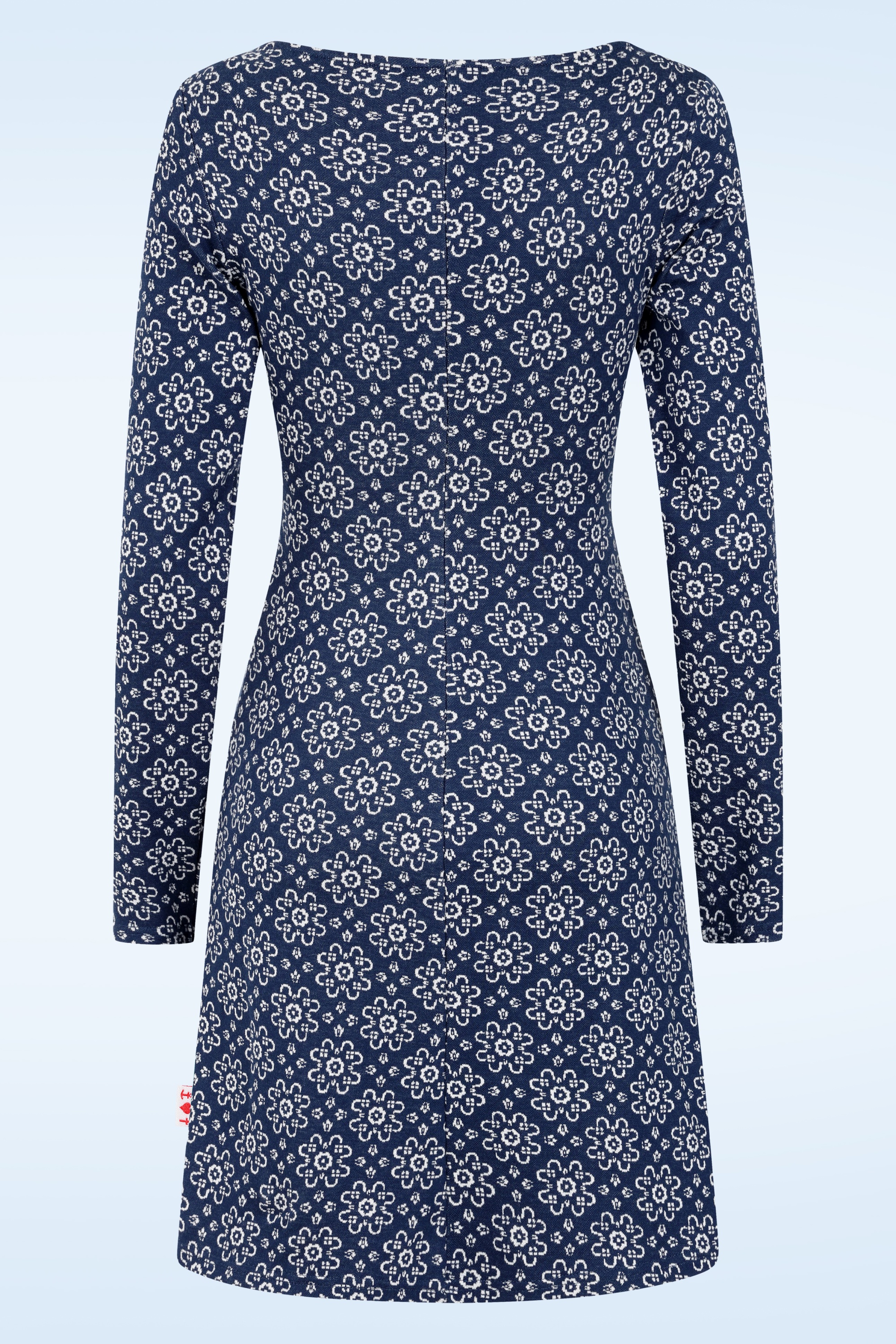 Blutsgeschwister - California Calling gebreide jurk in alpine rose jacquard blauw 3