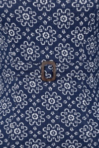 Blutsgeschwister - California Calling gebreide jurk in alpine rose jacquard blauw 2