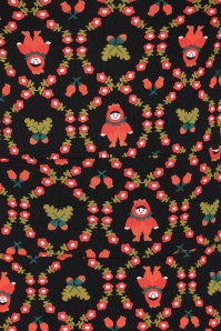 Blutsgeschwister - Jersey jurk Froggy Queen in rose hip hella zwart 2