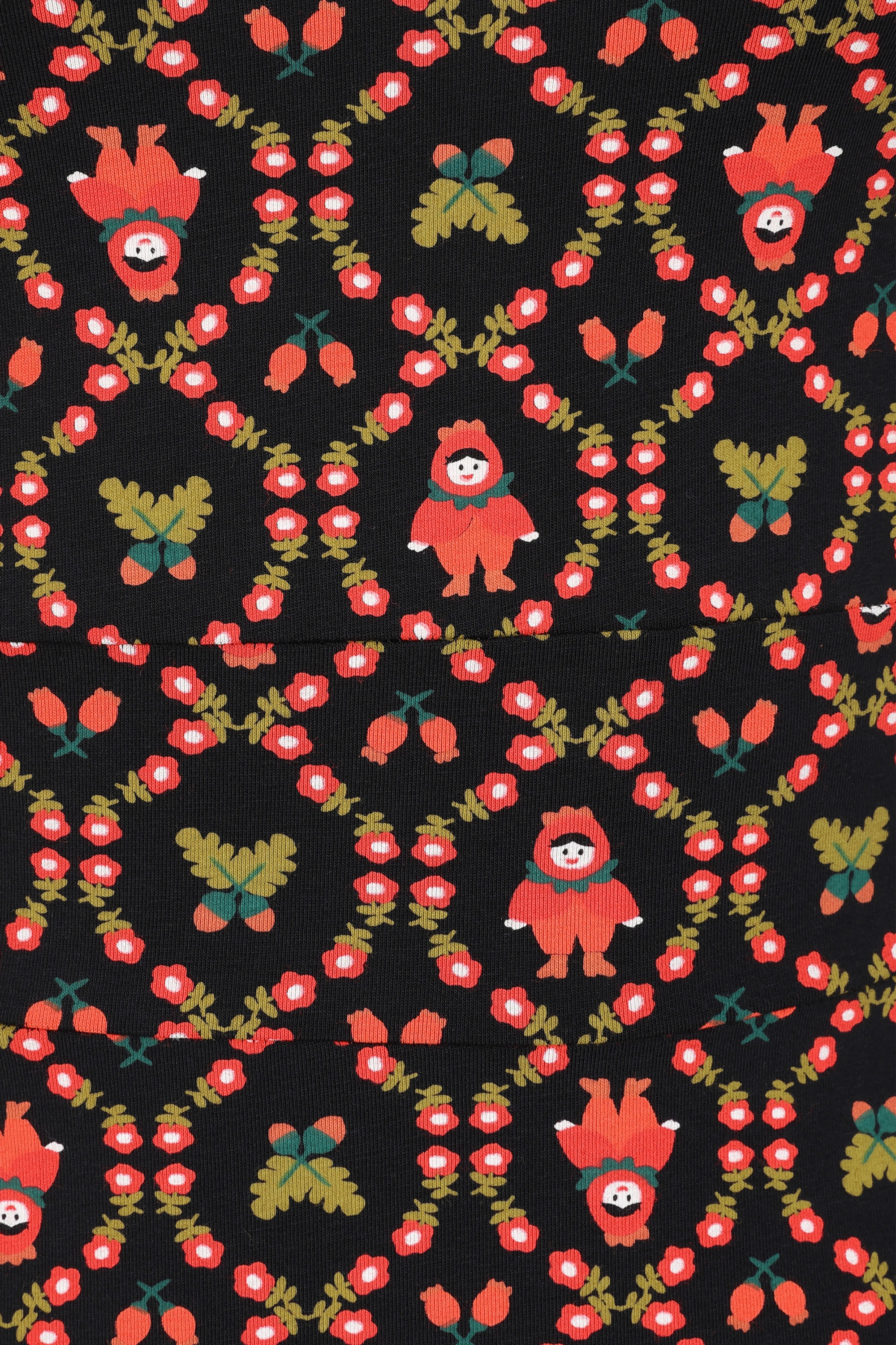 Blutsgeschwister - Jersey jurk Froggy Queen in rose hip hella zwart 2