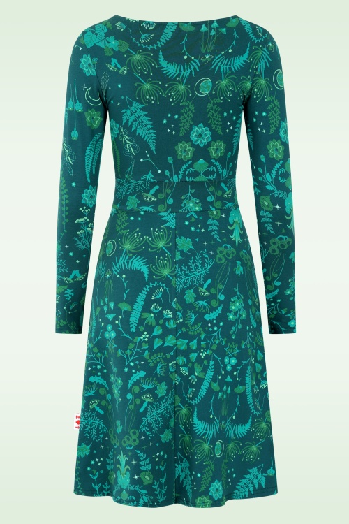 Blutsgeschwister - Jersey jurk Froggy Queen in magical nightwalk groen 3