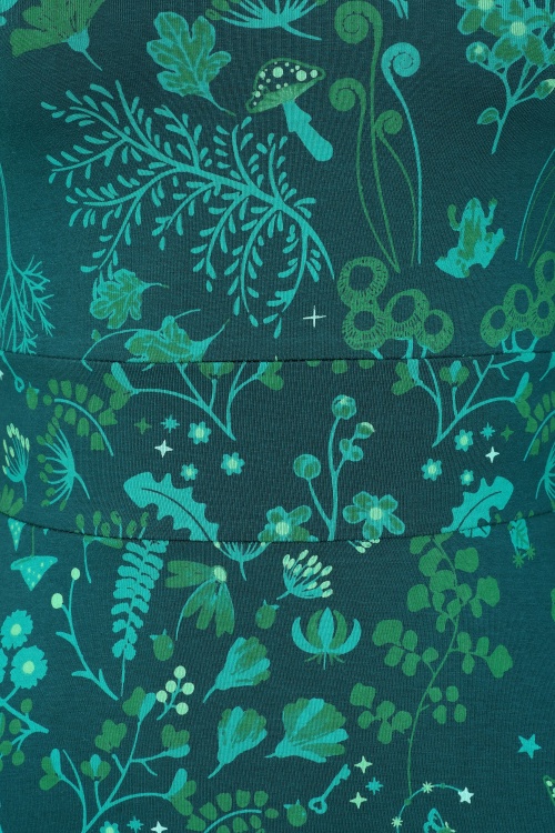 Blutsgeschwister - Jersey jurk Froggy Queen in magical nightwalk groen 2