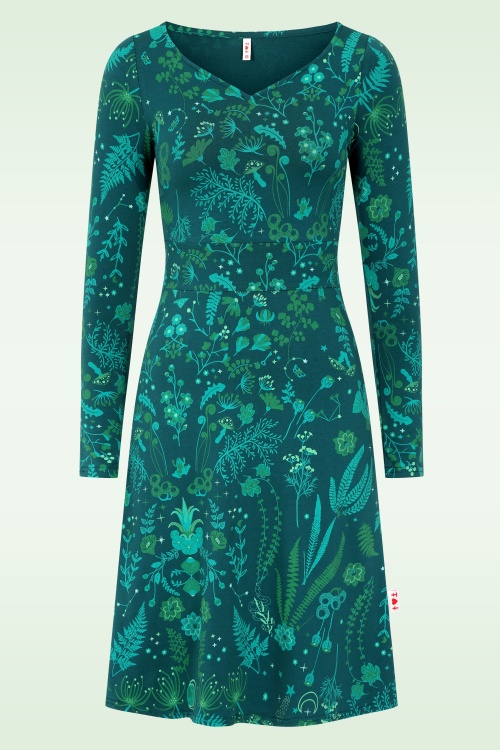 Blutsgeschwister - Jersey jurk Froggy Queen in magical nightwalk groen