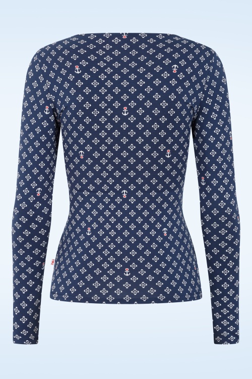 Blutsgeschwister - Princess Dream top in cute little anchor blauw 3