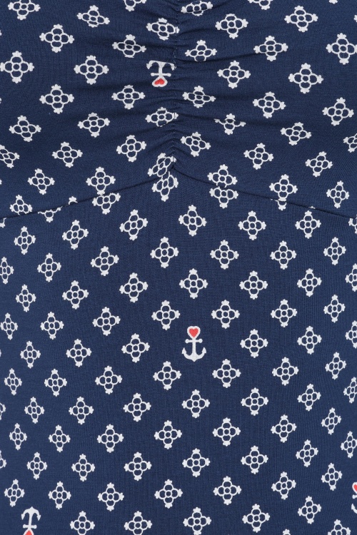Blutsgeschwister - Princess Dream top in cute little anchor blauw 2
