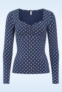 Blutsgeschwister - Princess Dream top in cute little anchor blauw