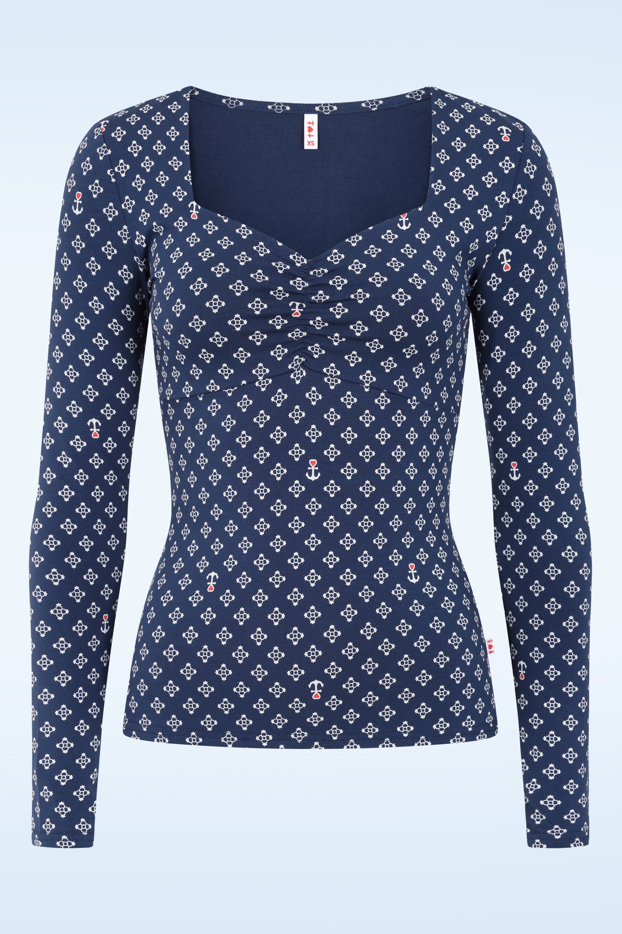 Blutsgeschwister - Princess Dream top in cute little anchor blauw