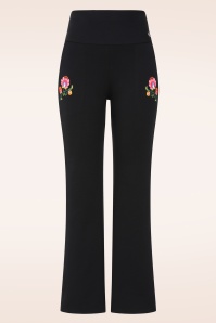 Blutsgeschwister - Easy Flared Cozy broek in back to black