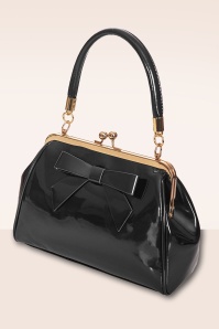 Banned Retro - California Nights lak handtas in zwart 3
