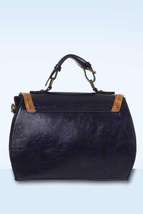 Banned Retro - Stevie handtas in donkerblauw 3