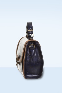 Banned Retro - Stevie handtas in donkerblauw 2