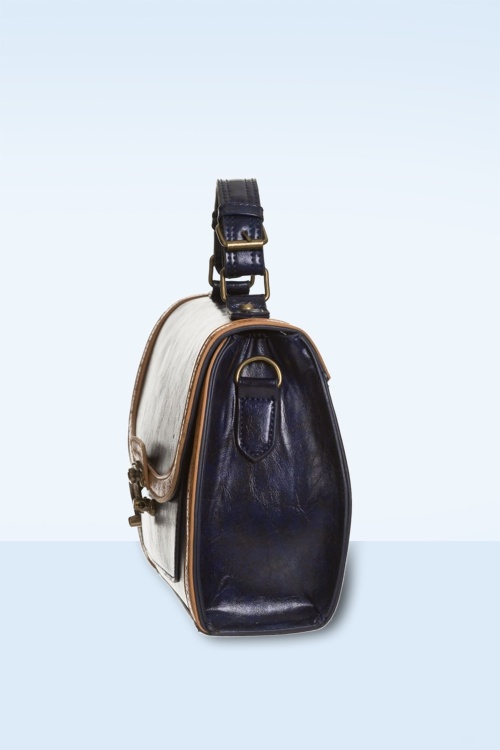 Banned Retro - Stevie handtas in donkerblauw 2