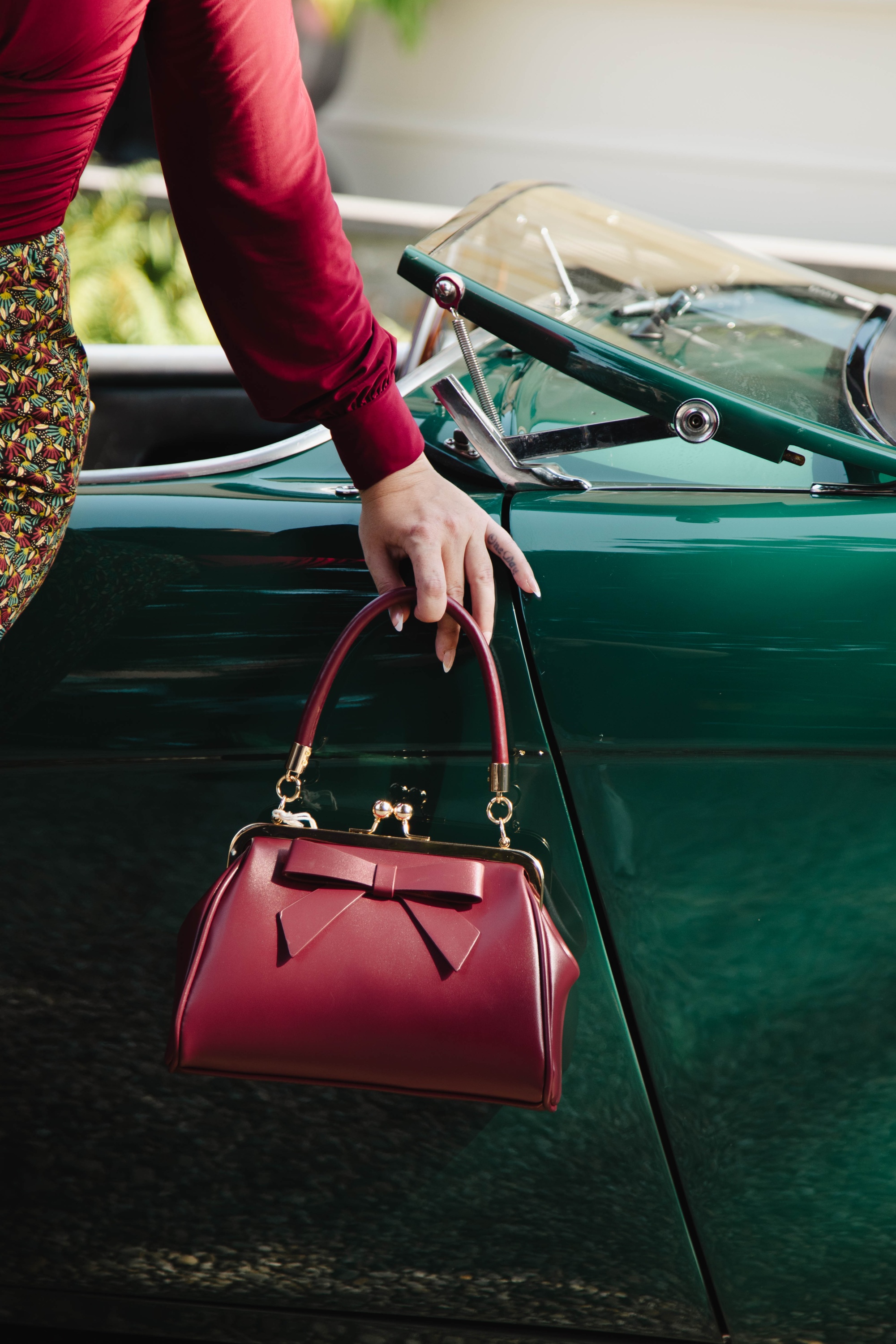 Banned Retro - Daydream handtas in bordeauxrood 2