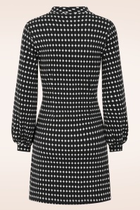 Mademoiselle YéYé - Tune in gebreide jurk in zwart en wit 3