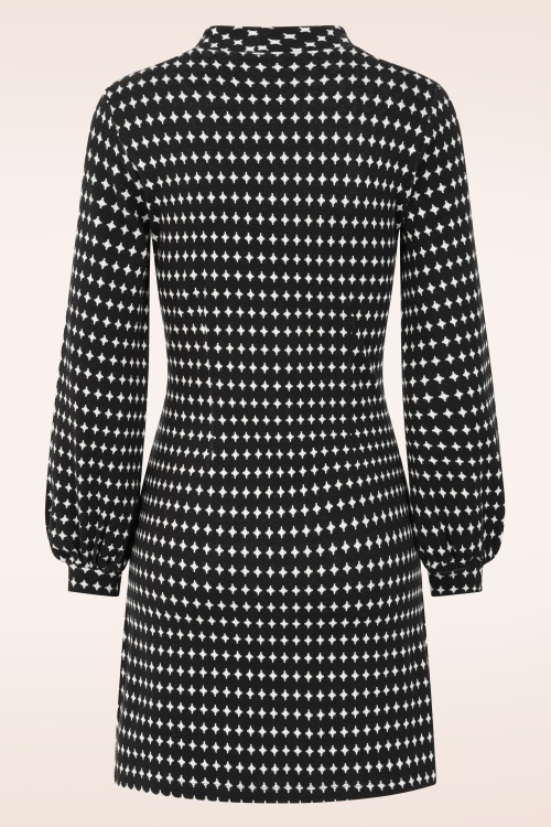 Mademoiselle YéYé - Tune in gebreide jurk in zwart en wit 3