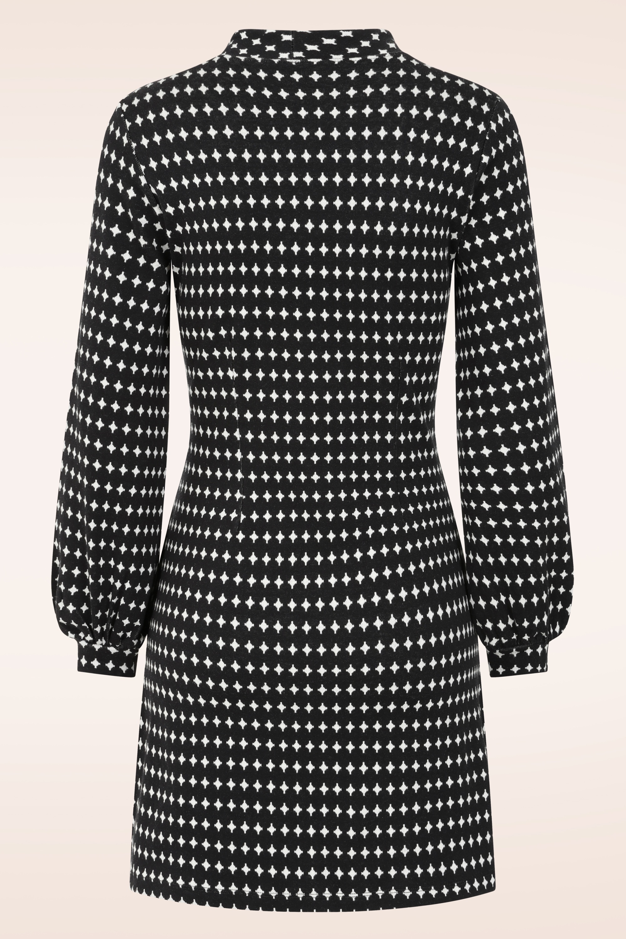 Mademoiselle YéYé - Tune in gebreide jurk in zwart en wit 3