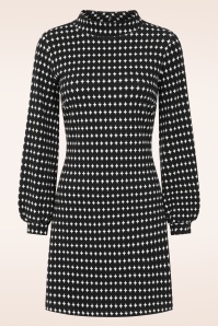 Mademoiselle YéYé - Tune in gebreide jurk in zwart en wit