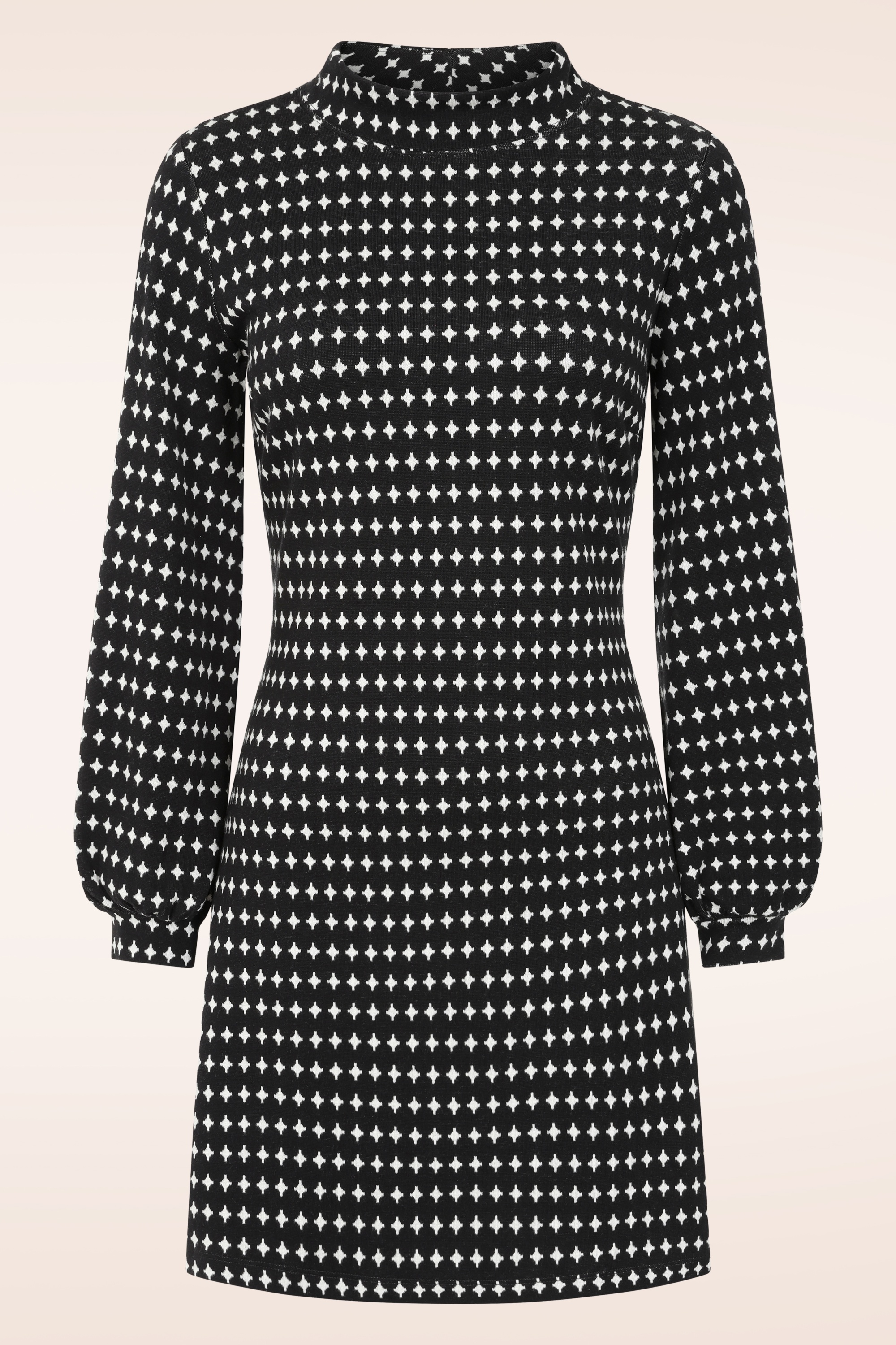 Mademoiselle YéYé - Tune in gebreide jurk in zwart en wit