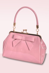 Banned Retro - California Nights lak handtas in roze 3