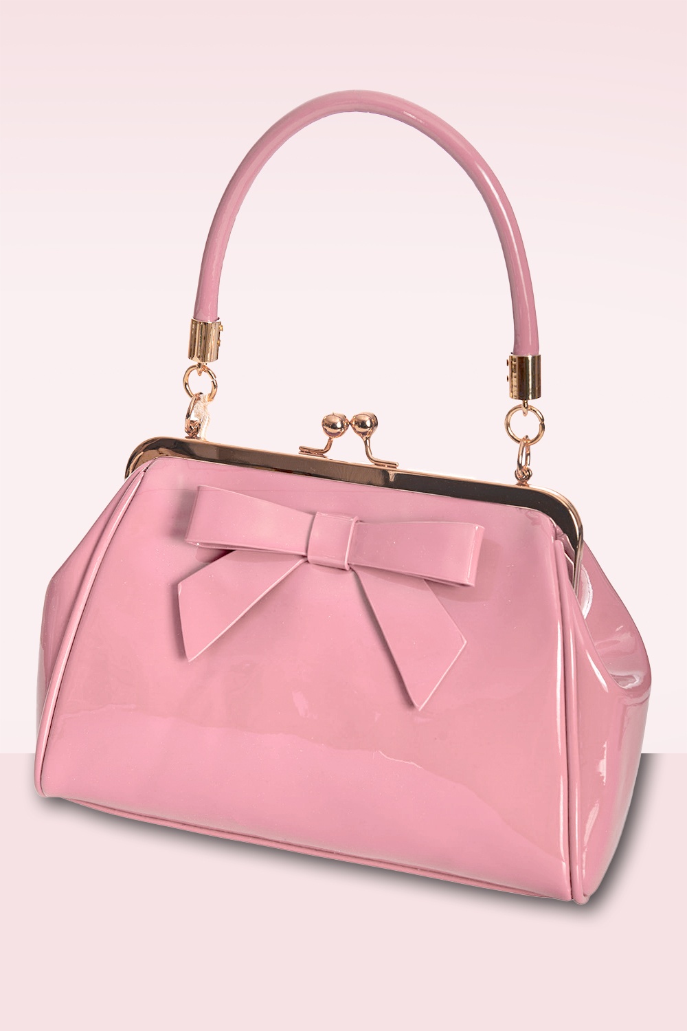 Banned Retro - California Nights lak handtas in roze 3