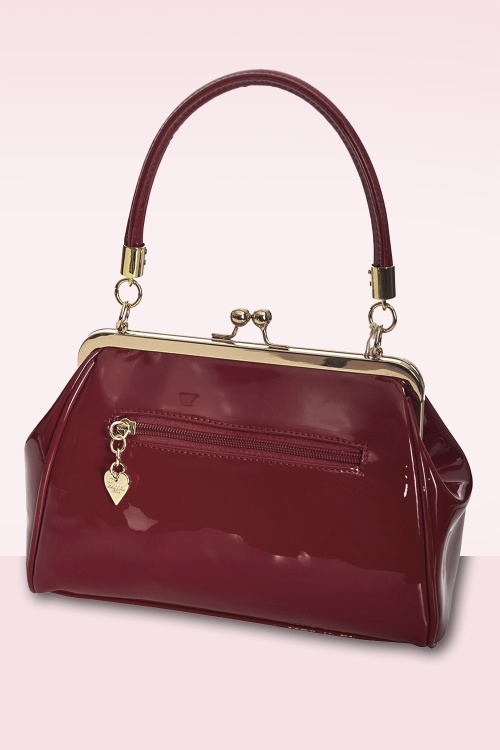 Banned Retro - California Nights lak handtas in bordeaux 4