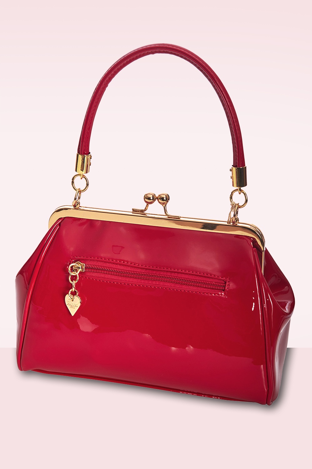 Banned Retro - California Nights lak handtas in rood 4