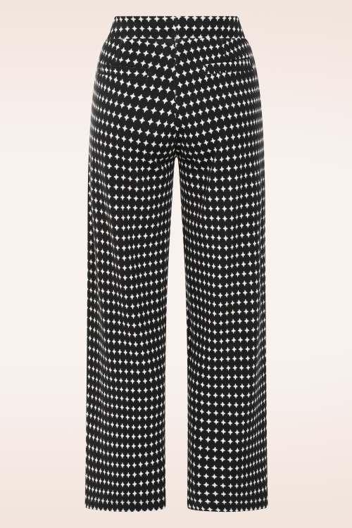 Mademoiselle YéYé - Relaxed Rhythm broek in zwart en wit 3