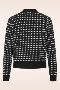 Mademoiselle YéYé - Best Friends Star college jack in zwart en wit 3