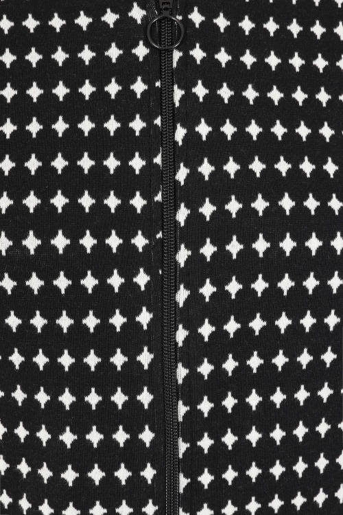 Mademoiselle YéYé - Best Friends Star college jack in zwart en wit 2