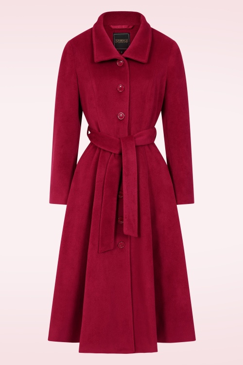Topvintage Boutique Collection - Topvintage exclusive ~ Fairy Tale Swing Coat in rood 4