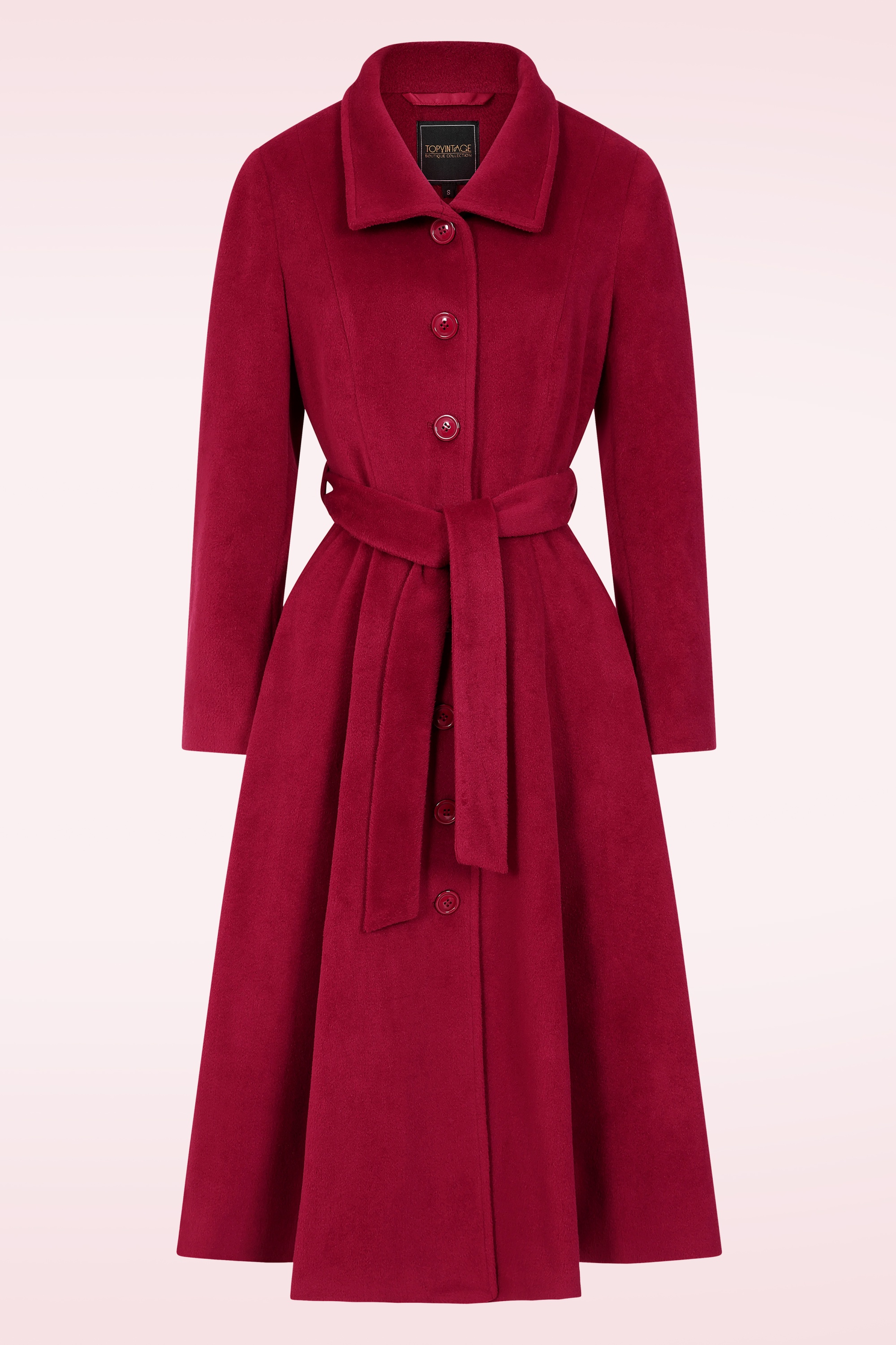 Topvintage Boutique Collection - Topvintage exclusive ~ Fairy Tale Swing Coat in rood 4