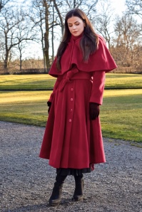 Topvintage Boutique Collection - Topvintage exclusive ~ Fairy Tale Swing Coat in rood 5