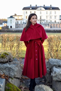 Topvintage Boutique Collection - Topvintage exclusive ~ Fairy Tale Swing Coat in rood 7