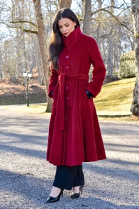 Topvintage Boutique Collection - Topvintage exclusive ~ Fairy Tale Swing Coat in rood 3