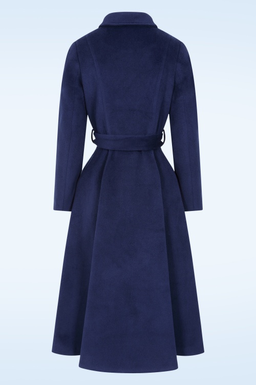 Topvintage Boutique Collection - Topvintage exclusive ~ Fairy Tale swing jas in middernacht blauw 4