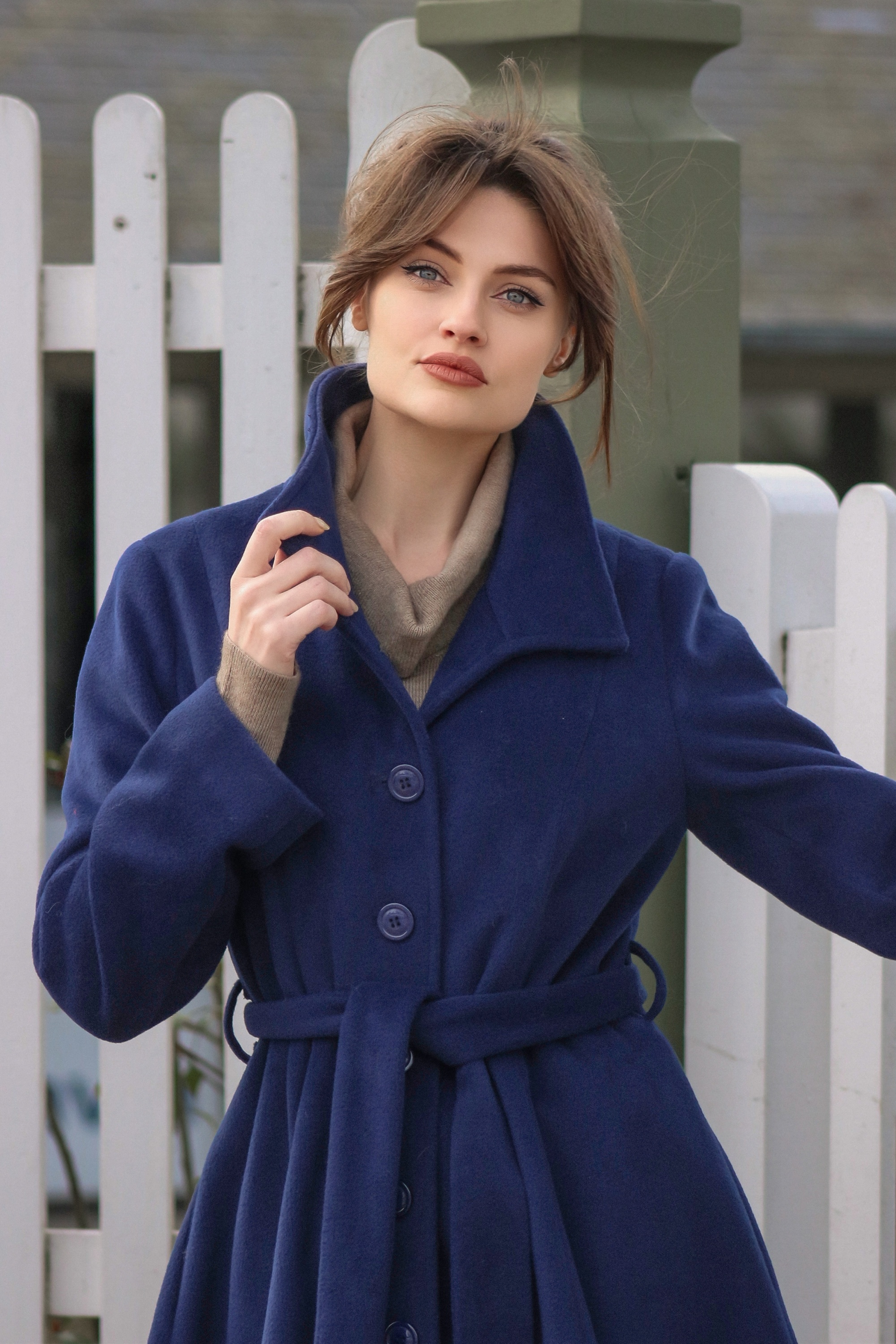 Topvintage Boutique Collection - Topvintage exclusive ~ Fairy Tale swing jas in middernacht blauw 3