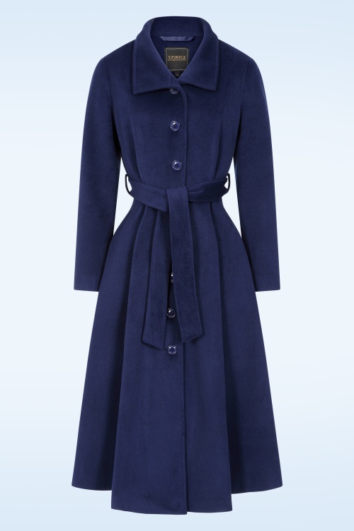 Topvintage Boutique Collection - Topvintage exclusive ~ Fairy Tale swing jas in middernacht blauw 2
