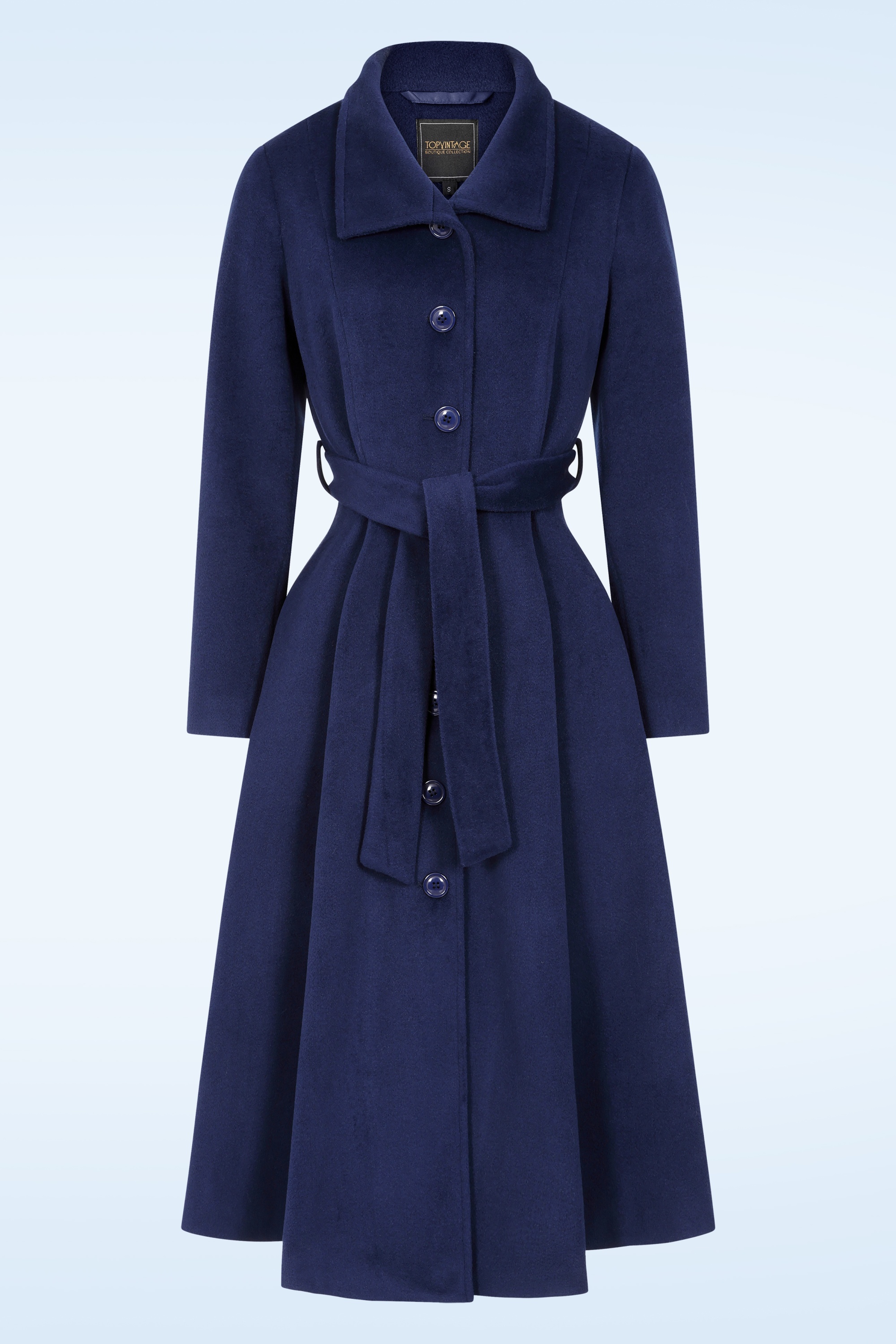 Topvintage Boutique Collection - Topvintage exclusive ~ Fairy Tale swing jas in middernacht blauw 2