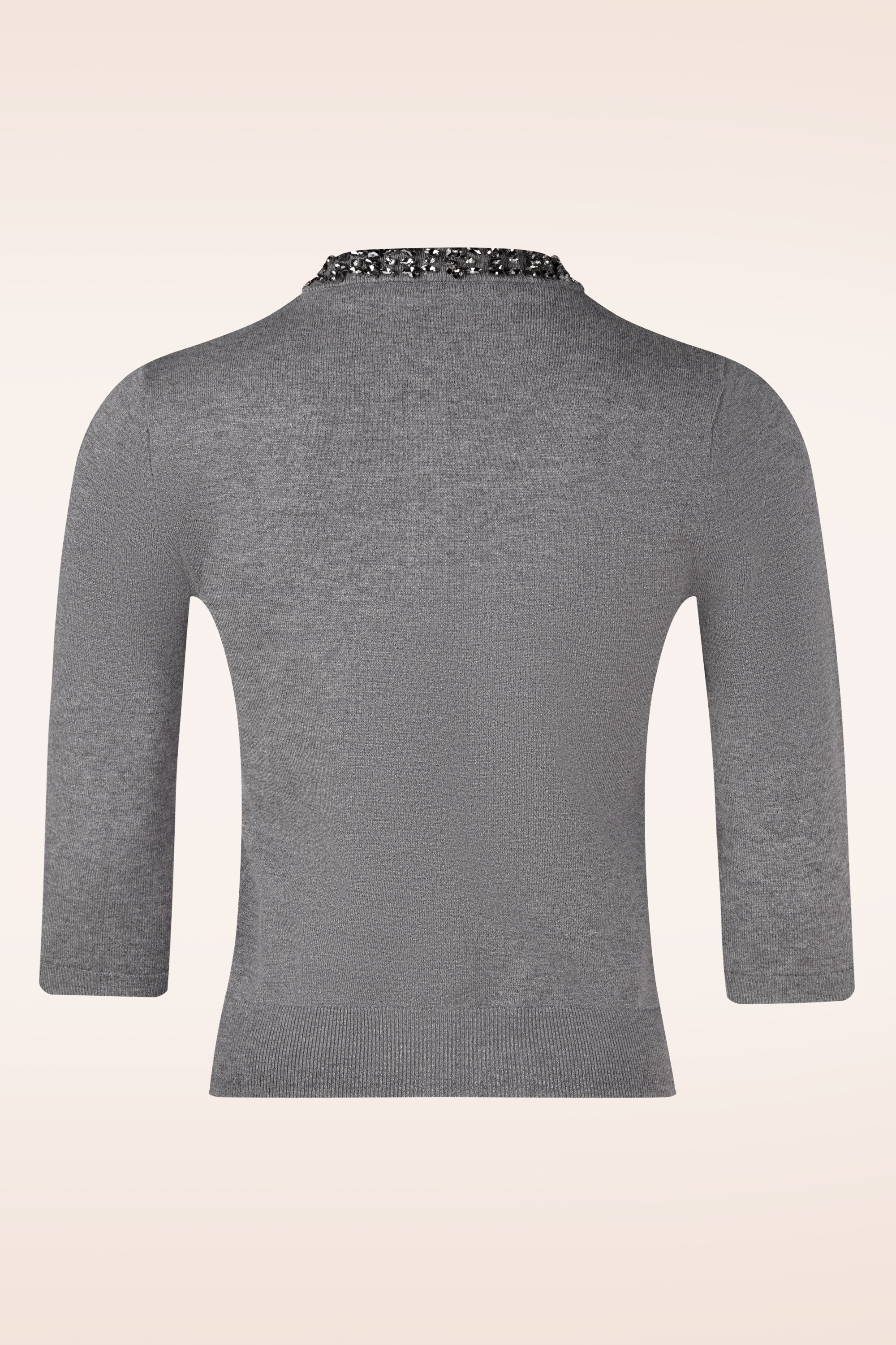 Topvintage Boutique Collection - Topvintage exclusive ~ Jewel cardigan in grijs 5